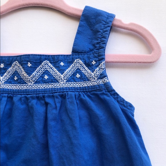 Carter’s Baby Girl Blue Woven Cotton Top Size 12M - Picture 3 of 7